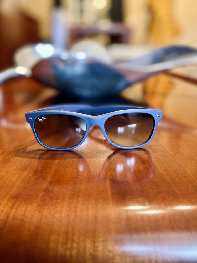 Óculos de Sol Ray-Ban: New Wayfarer Color Blue + Caixas de Óculos Ray-