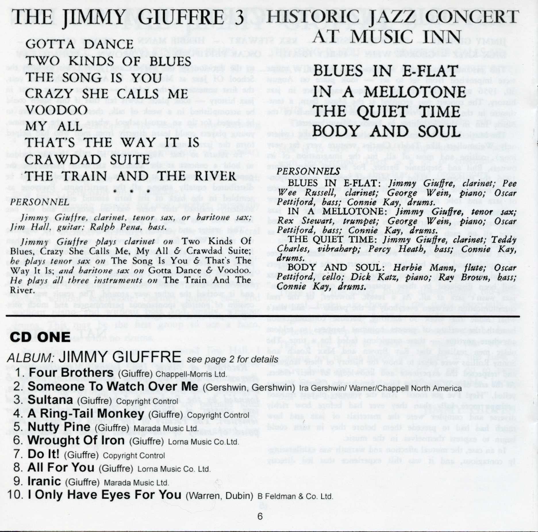 JIMMY GIUFFRE - Four Classic Albums plus 2CD, AVID Jazz – AMSC 948