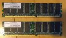 2 szt. pamięć PC3200U 2x256MB