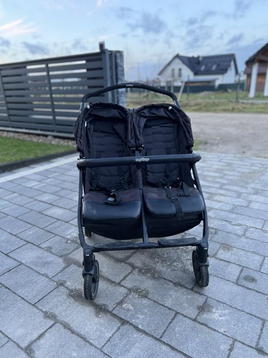 Wózek bliźniaczy peg perego + dodatki