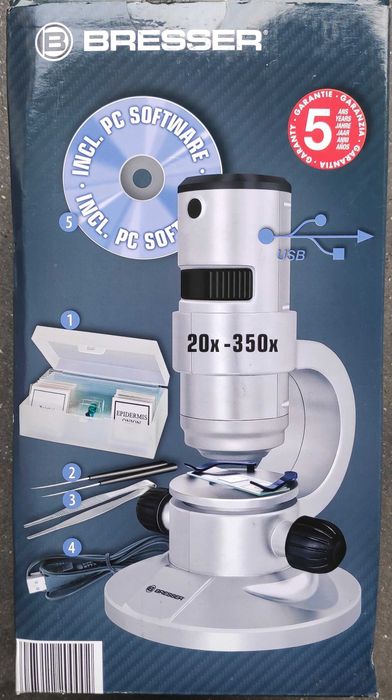 Microscópio digital BRESSER JUNIOR DM400  20x - 350x USB