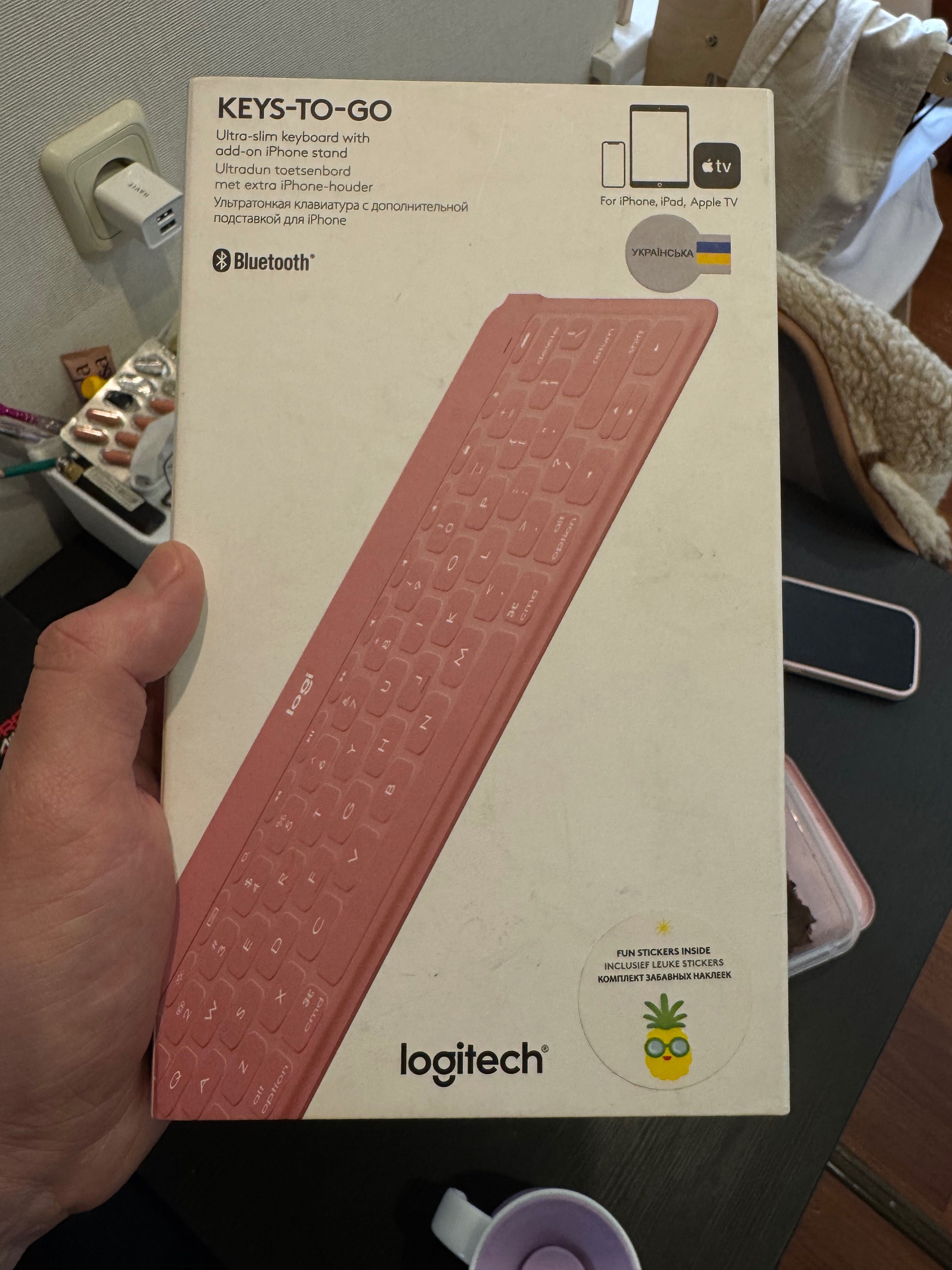 Клавіатура Logitech Keys-To-Go Blush Pink (920010059) нова Bluetooth