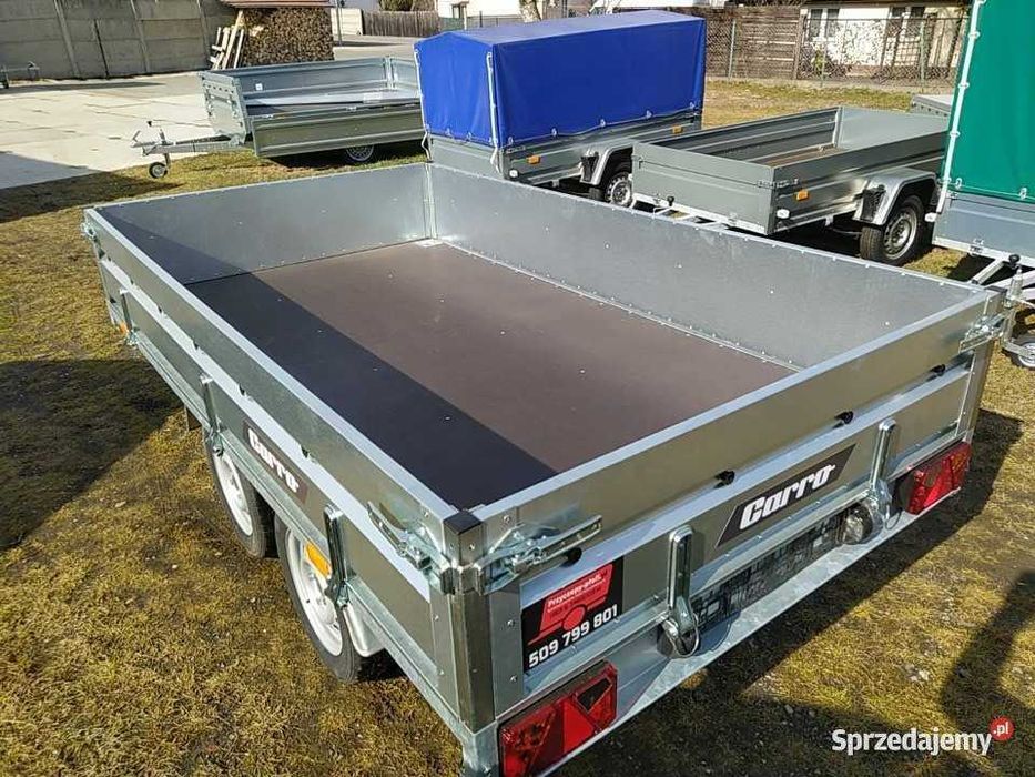 Przyczepa dwuosiowa  na kat B CARRO model DELTA 2615 wym 265x150x37cm
