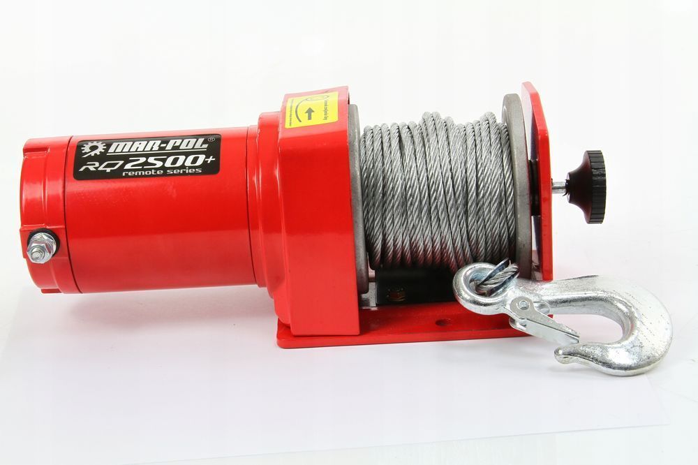 Wyciągarka Wciągarka Elektryczna 12V 2500Lbs Rolki + Zdalny Pilot