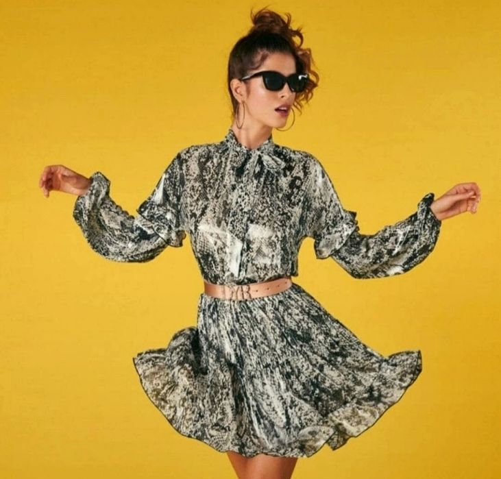 Vestido animal-print da marca Denny Rose, novo