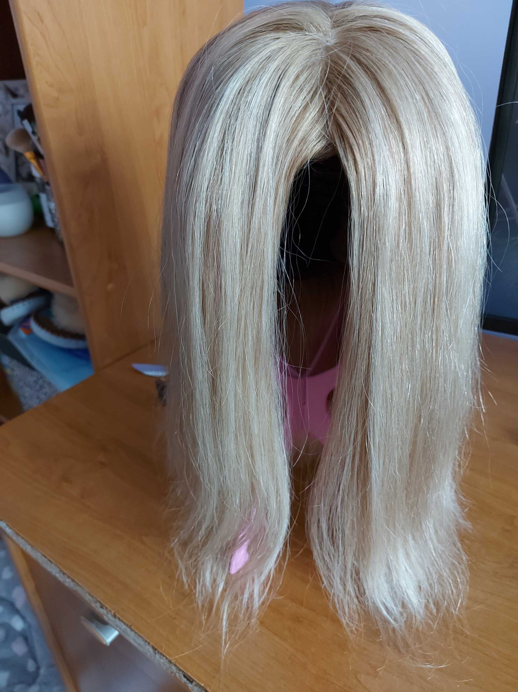 Peruka blond wlosy naturalne rozmiar M