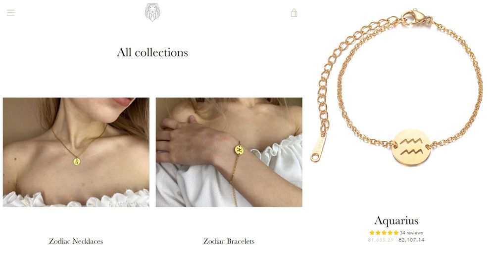 Англійська прикраса браслет знак зодіаку водолій Англія Лондон