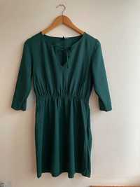 Zielona sukienka z wiskozy - Hm