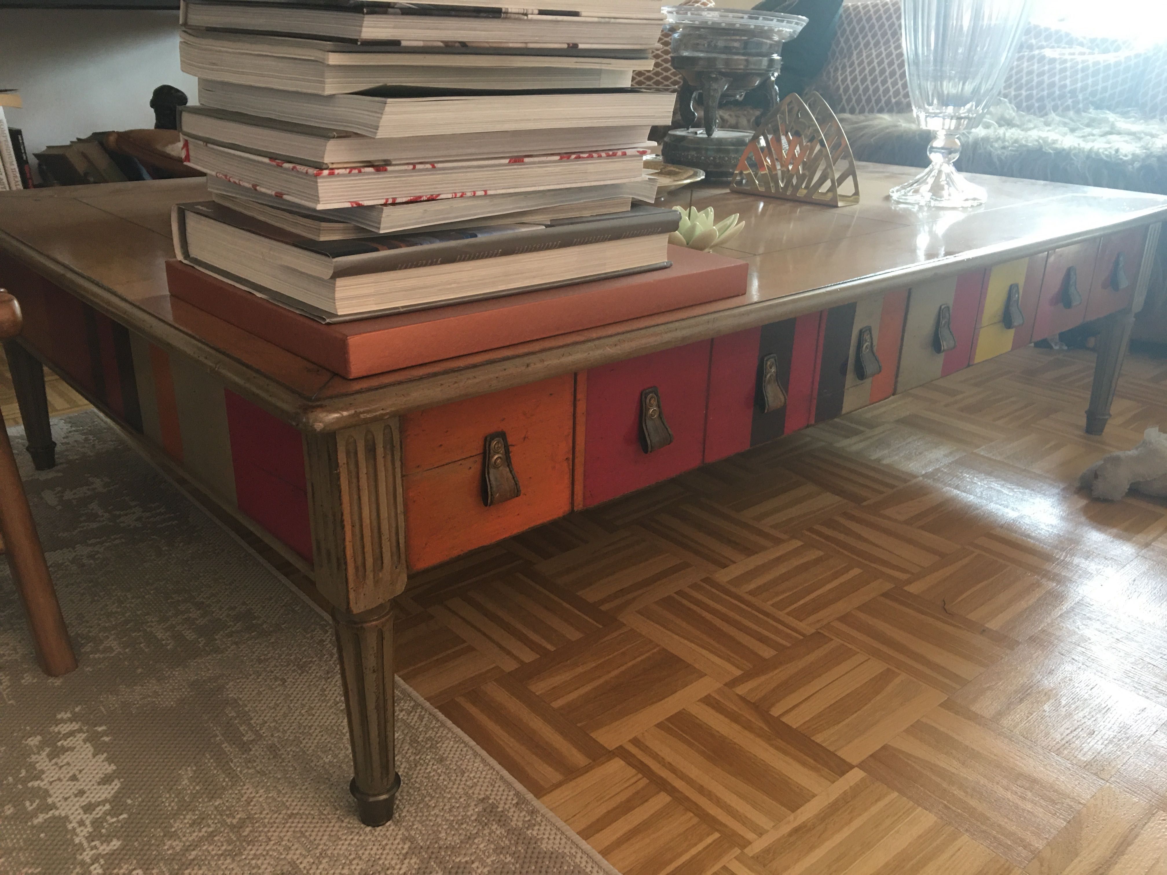 Stół salonowy niski unikat org art deco