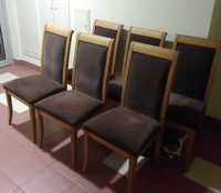 Eleganckie dębowe krzesła (cena za sztukę)