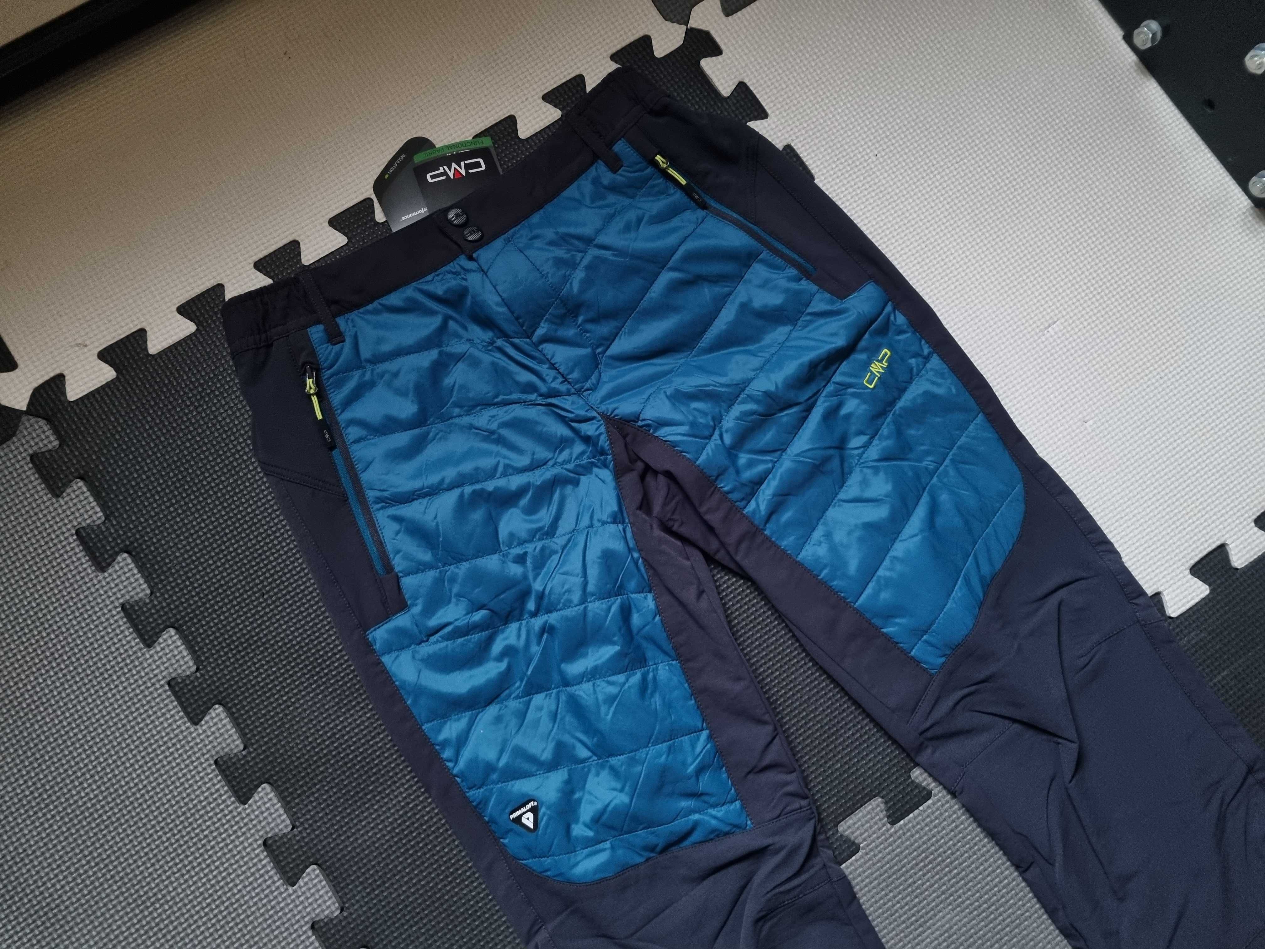 Nowe spodnie turystyczne górskie skiturowe softshell CMP primaloft