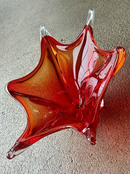 Unikatowa Wielka Patera Misa Murano Flavio Poli Włochy lata 1960te Top