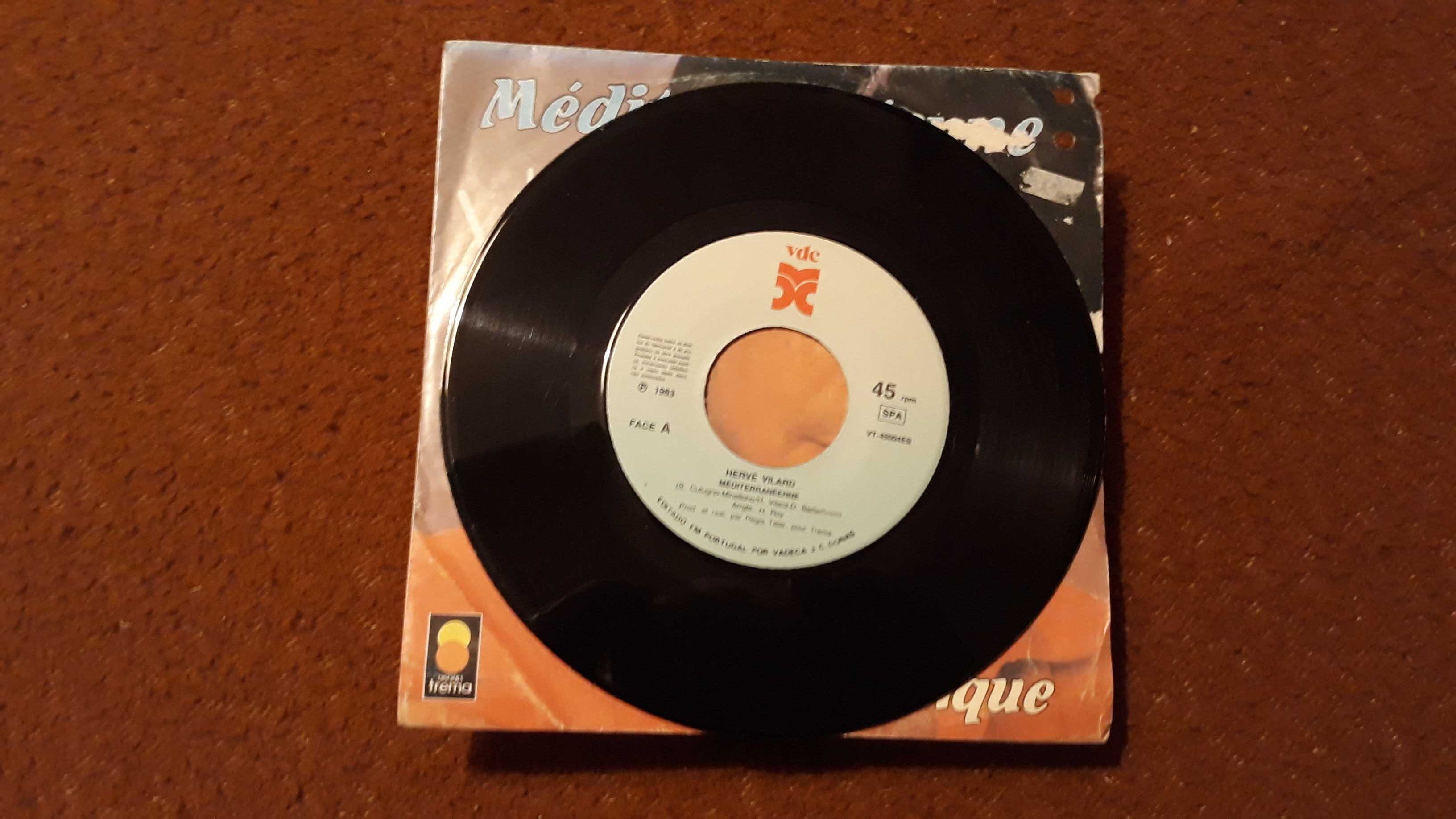 Hervé Vilard - Méditerraneénne - single vinil - portes incluídos