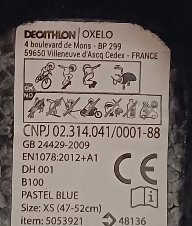 Kask OXELO Decathlon