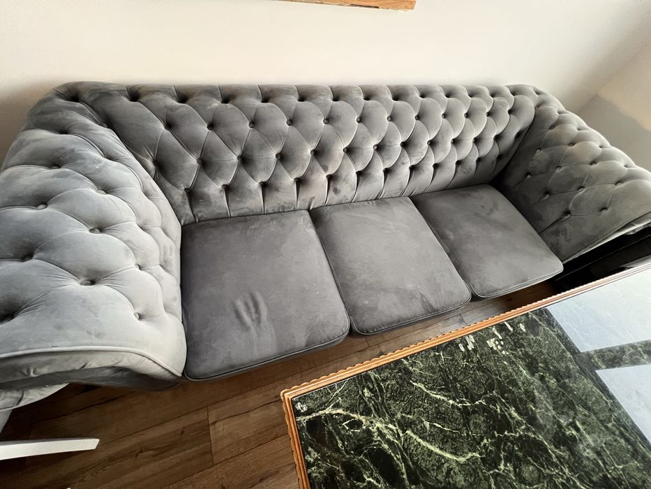 Komplet wypoczynkowy plus 6 krzesel