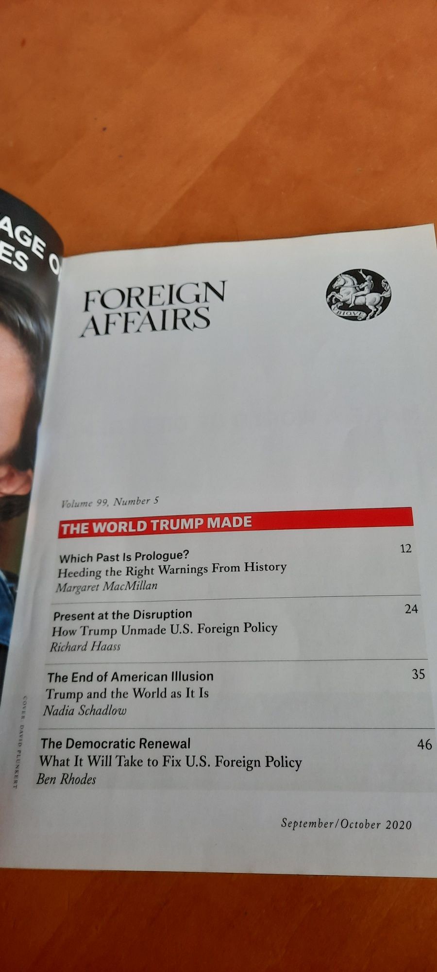 Magazyn amerykański Foreign Affair, wrzesień/pazdziernik 2020