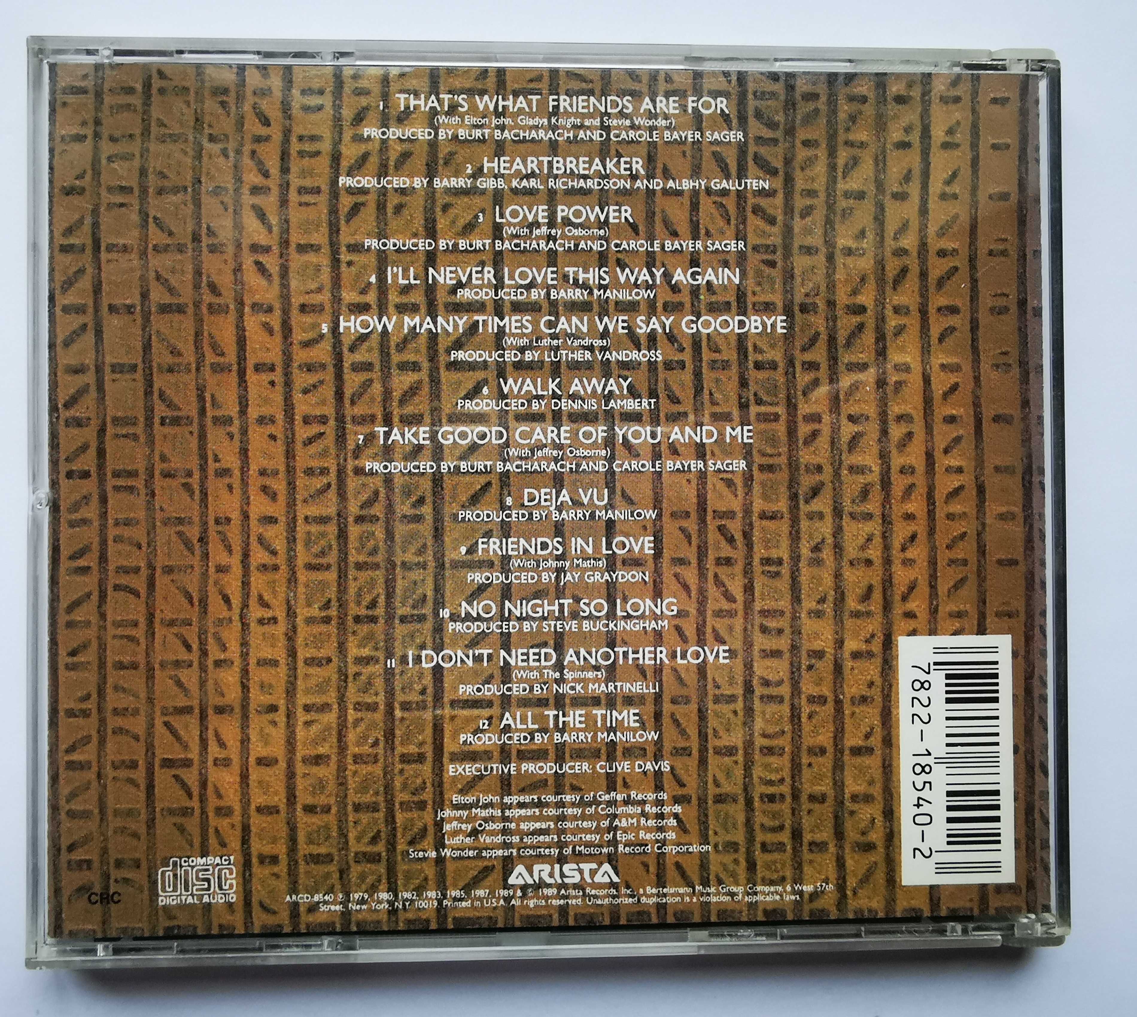 Dionne Warwick greatest hits 1979 - 1990 CD USA 1990