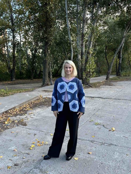 Жакет печворк, хендмейд стьобаний.