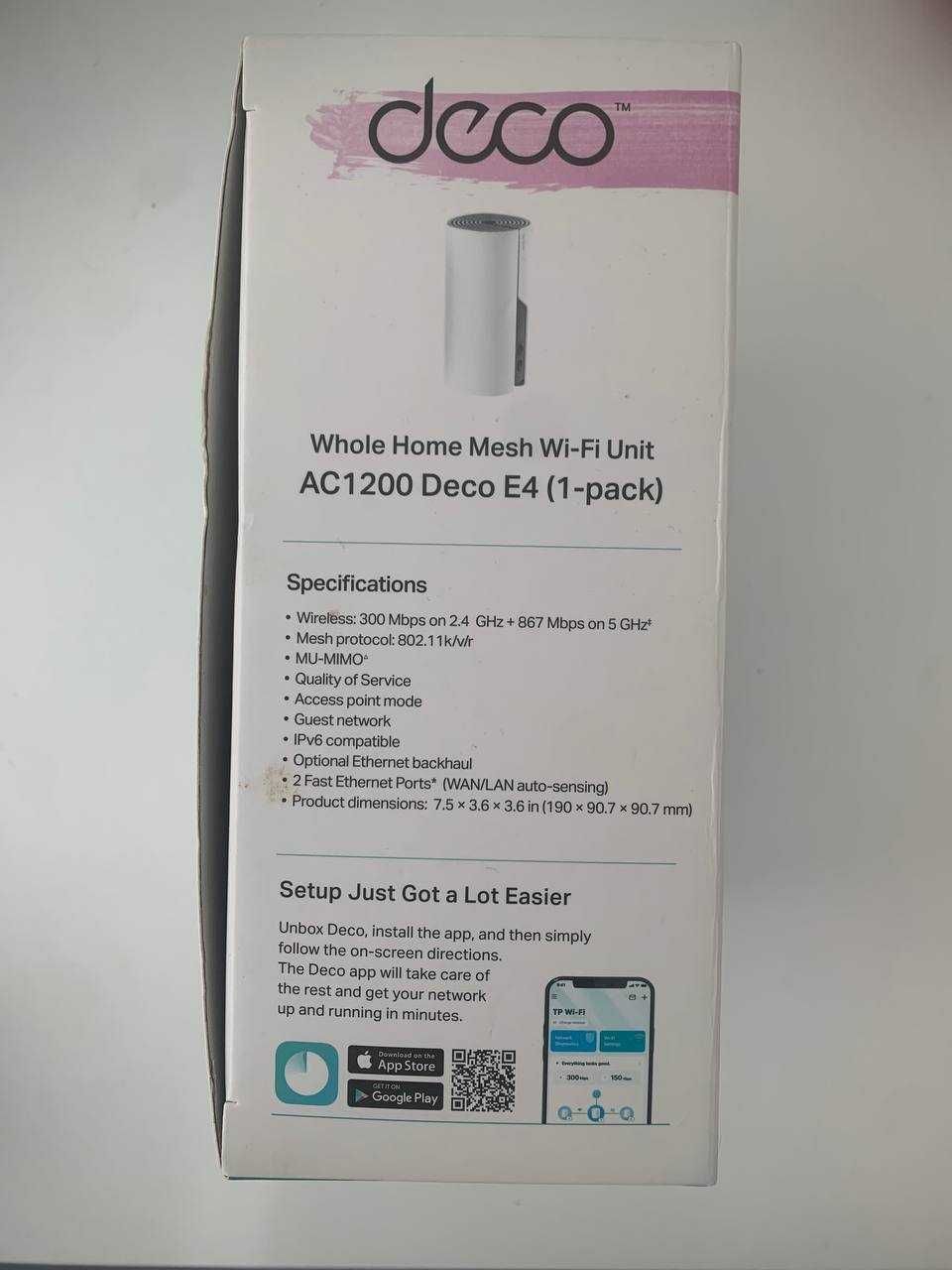 Роутер TP-Link Deco E4 (AC1200) Mesh Wi-Fi — 1 модуль