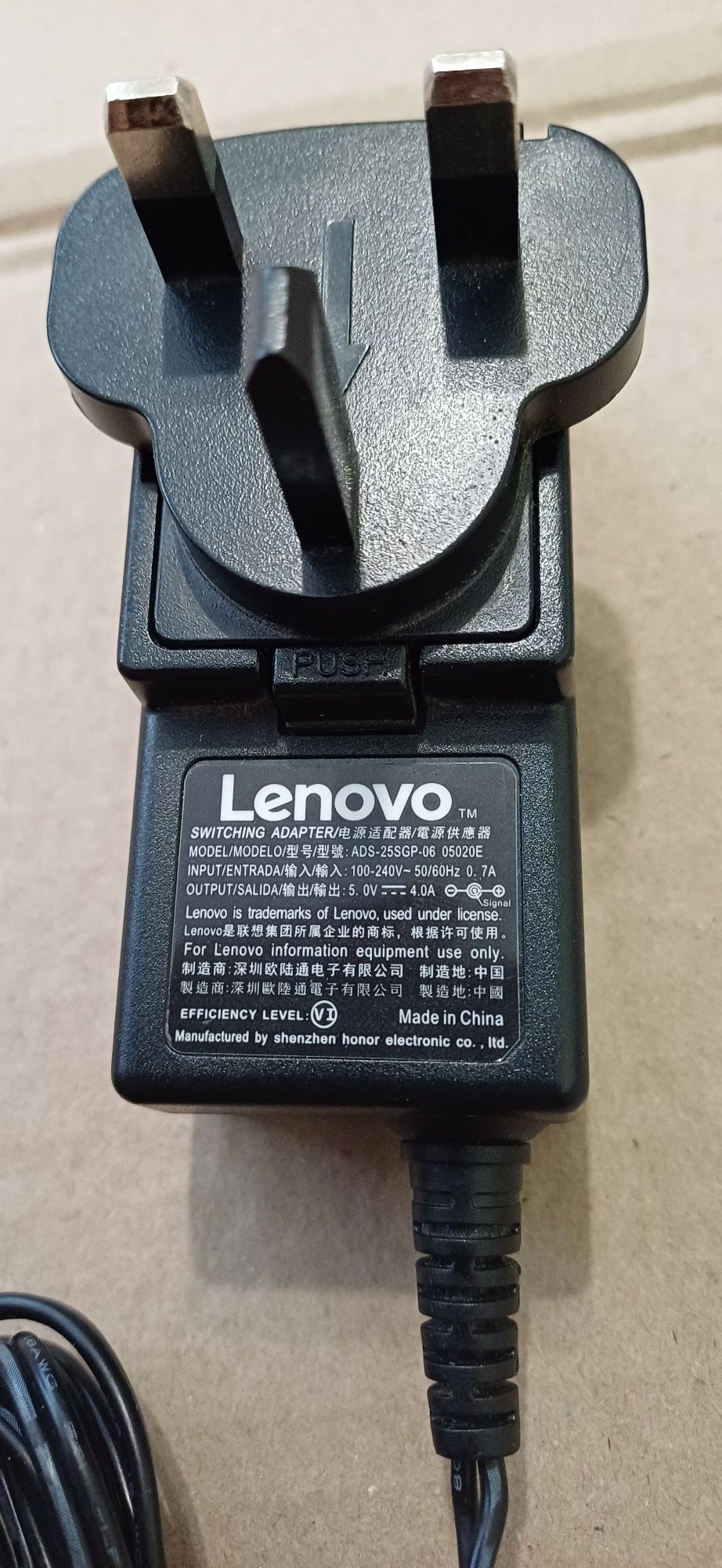 Зарядное устройство для ноутбука Lenovo 5V 4A 20W 3.5*1.35