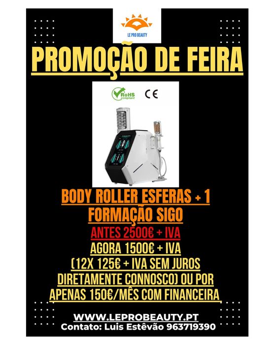 Máquina Endosferas portátil + 1 ano garantia + Curso Formação