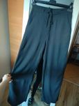 Szerokie spodnie xs s letnie na lato wiskoza Palazzo wide leg wiązane