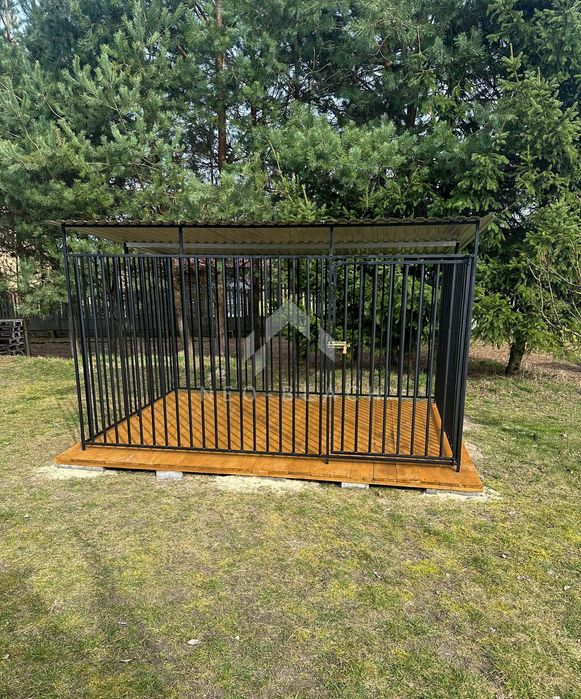 Kojec dla psa 3x2m  - Podłoga drewniana - Dach spad w tył  NB383