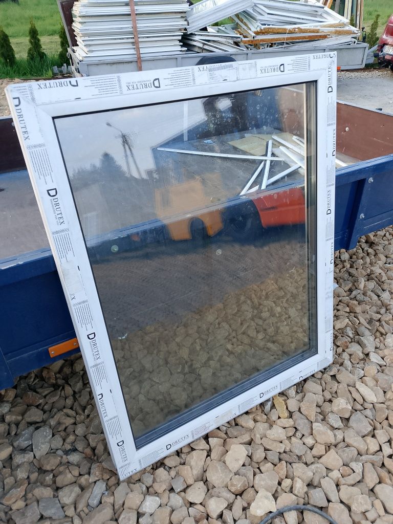 Okno 98x107 2szt 3-szybowe fix nowe Drutex plastikowe