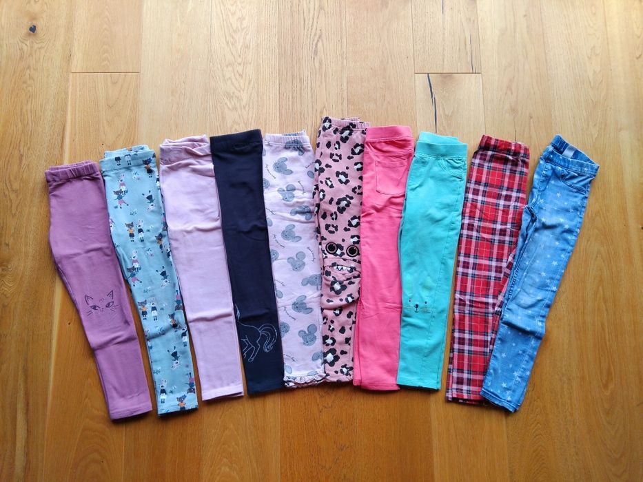 Legginsy z meszkiem 122 ocieplane tregginsy spodnie H&M Cool Club