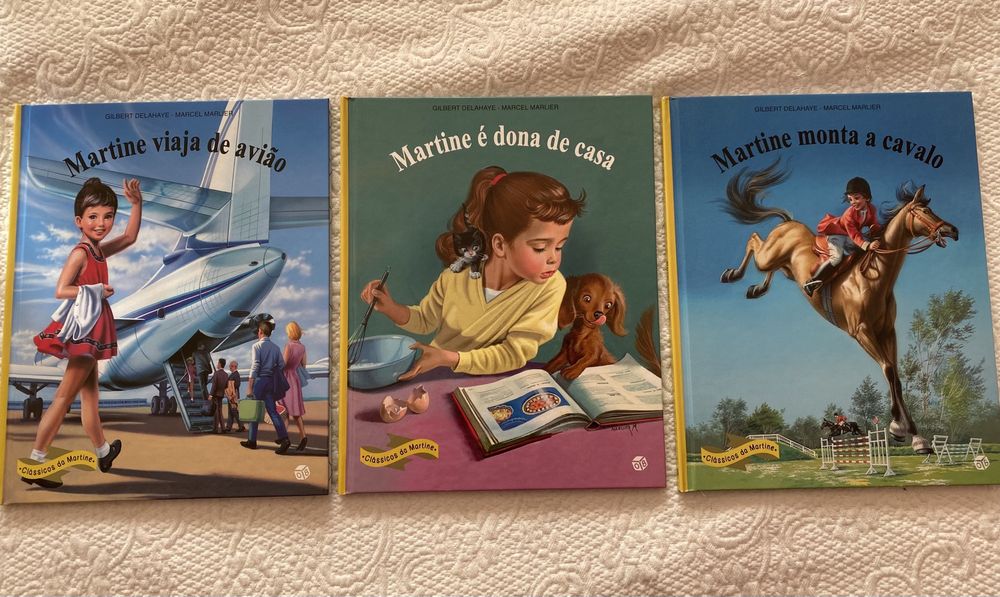 3 livros Martine Anita Dona de Casa viaja aviao monta cavalo novos