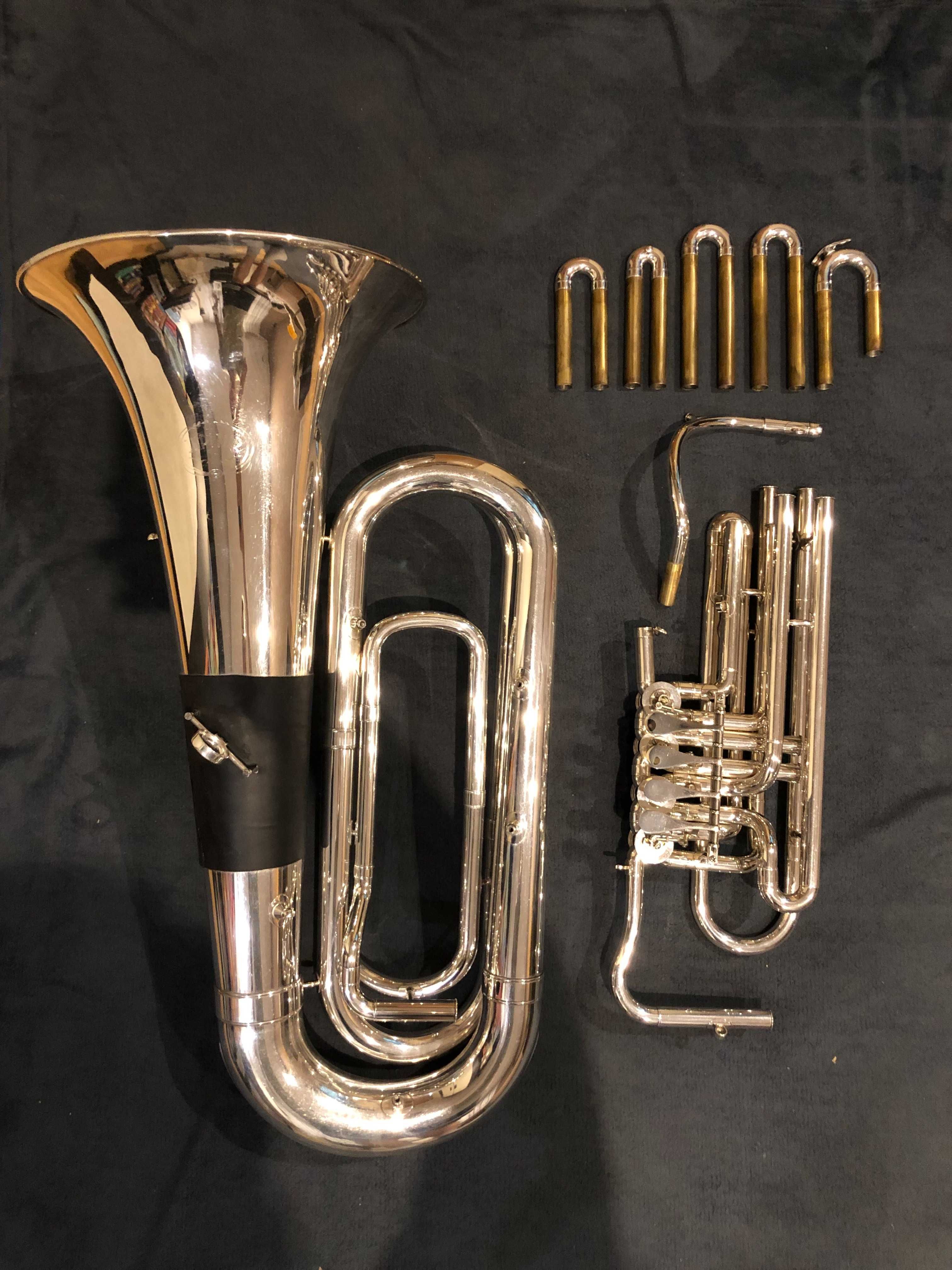 Tuba Jupiter Bb 4 wentyle srebrna