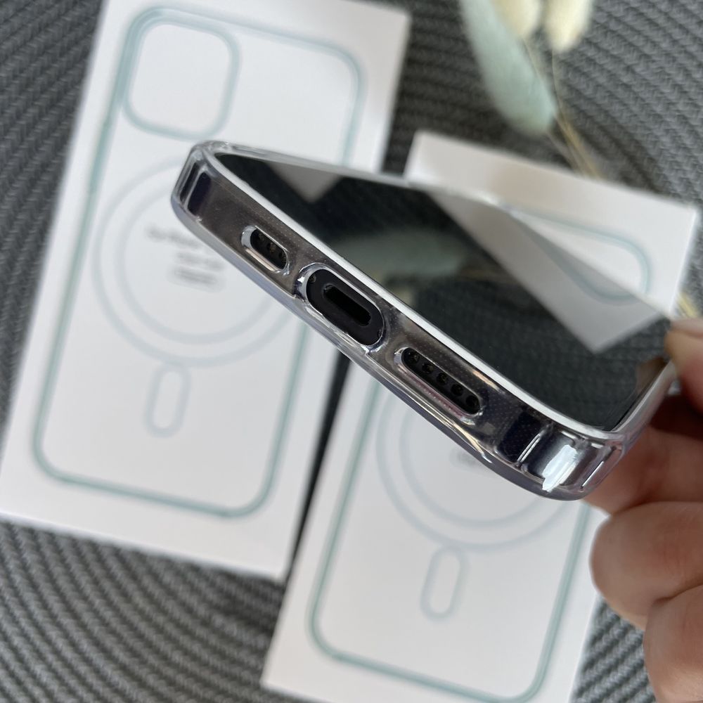 Чехол MagSafe прозрачный для iPhone: XR/11/12-15/Pro/Pro Max