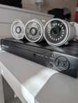 PROTEC XVR  monitoring, 3 kamery, rejestrator wideo, komplet kabli BDB