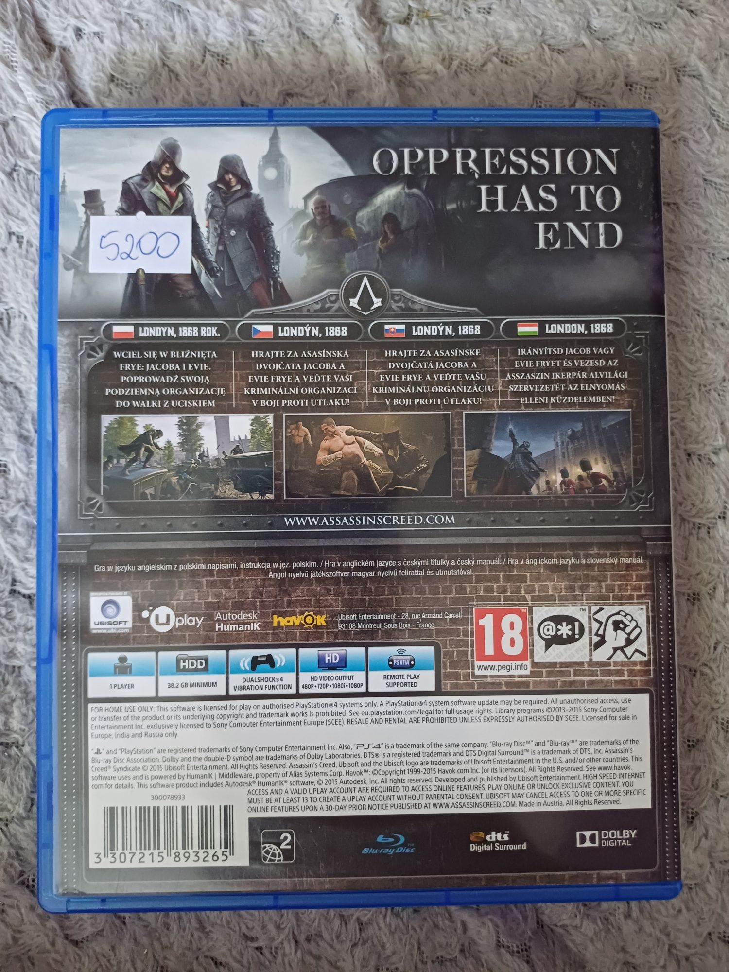 Assasins creed syndicate ps4