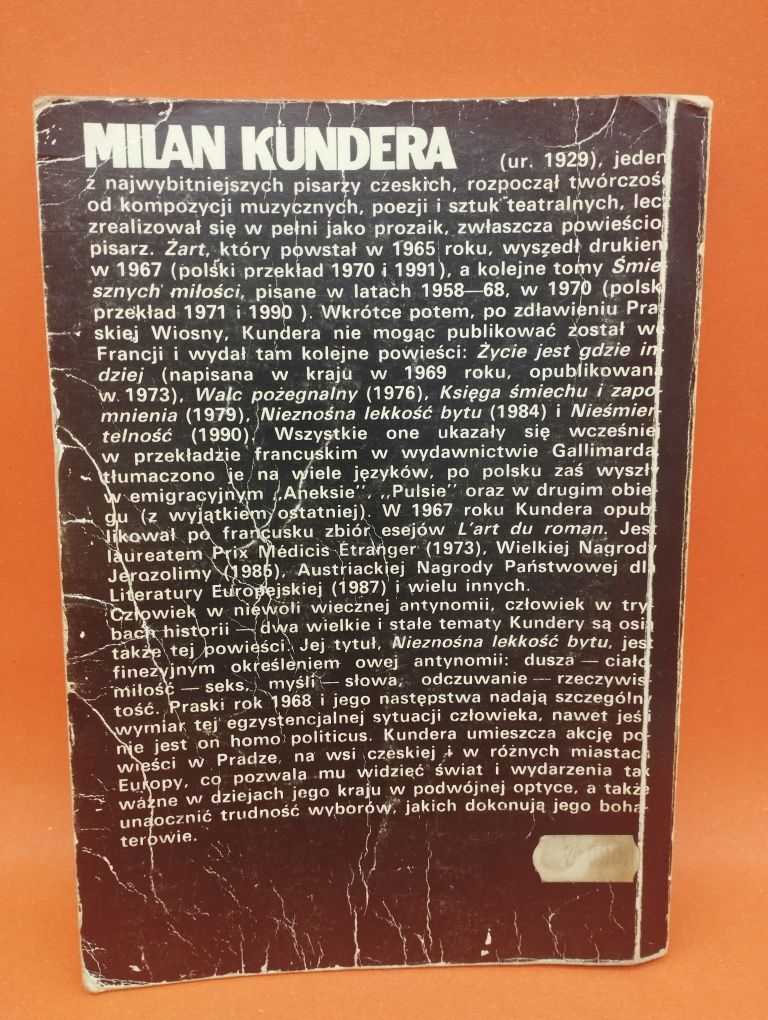 Milan Kundera - Nieznośna Lekkość bytu