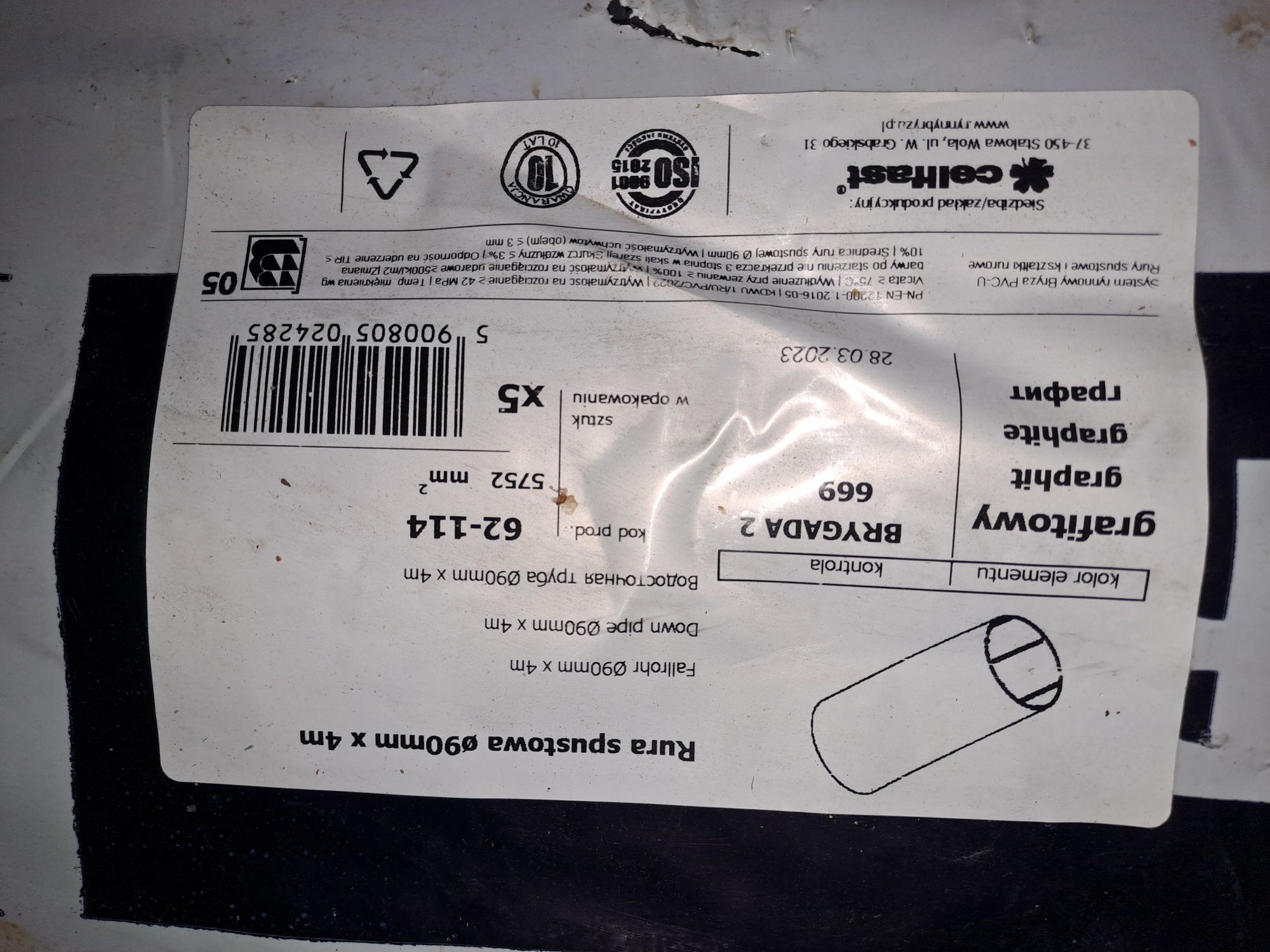 Rynny spustowe Bryza fi 90 Grafit