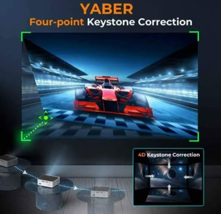 Projetor led 9500 lumens + WiFi + Bluetooth + Office + NATIVA 1080P/4K