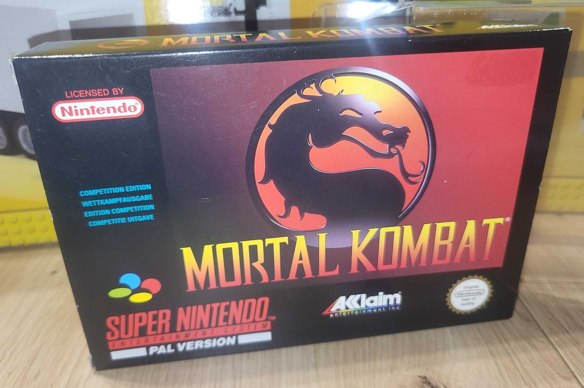 Gra Mortal Kombat - NINTENDO SNES - BDB- stan CIB Komplet +Protektor
