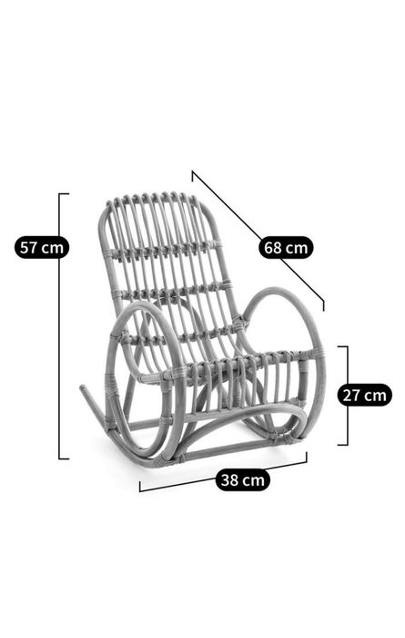 Cadeirão criança em rattan
