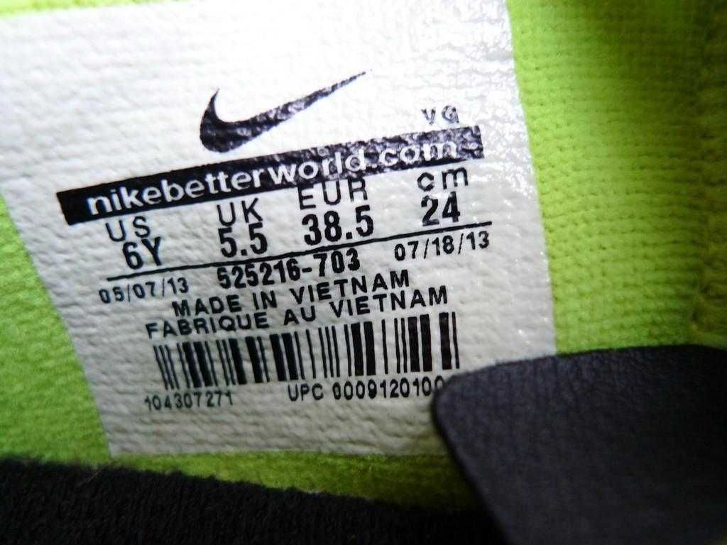 Бутсы Nike Tiempo р.38,5 стелька 24,5 см. Вьетнам.