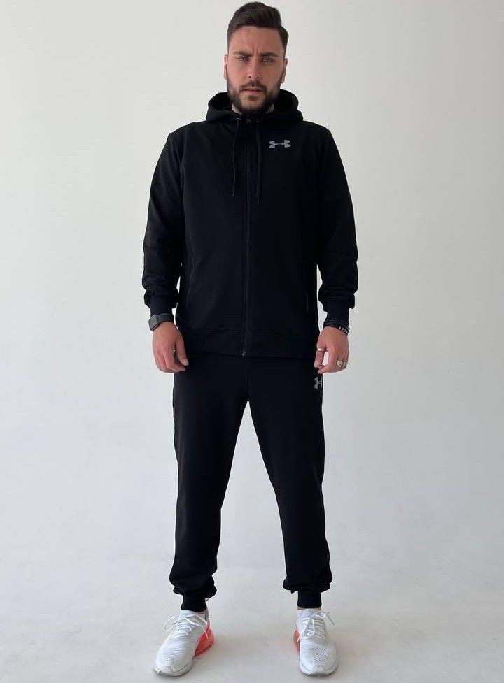 Спортивный костюм Under Armour, двунитка мужской чёрный