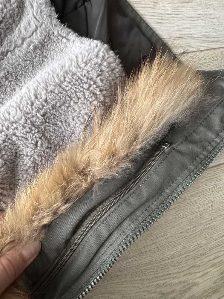 Parka z naturalnym futrem