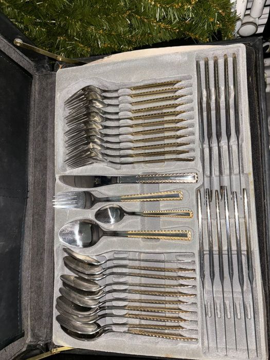 faqueiro banhado a ouro