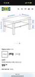 Bialy stolik kawowy Ikea Lack 90x55 cm