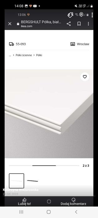 Półki drewniane  Ikea Bershult