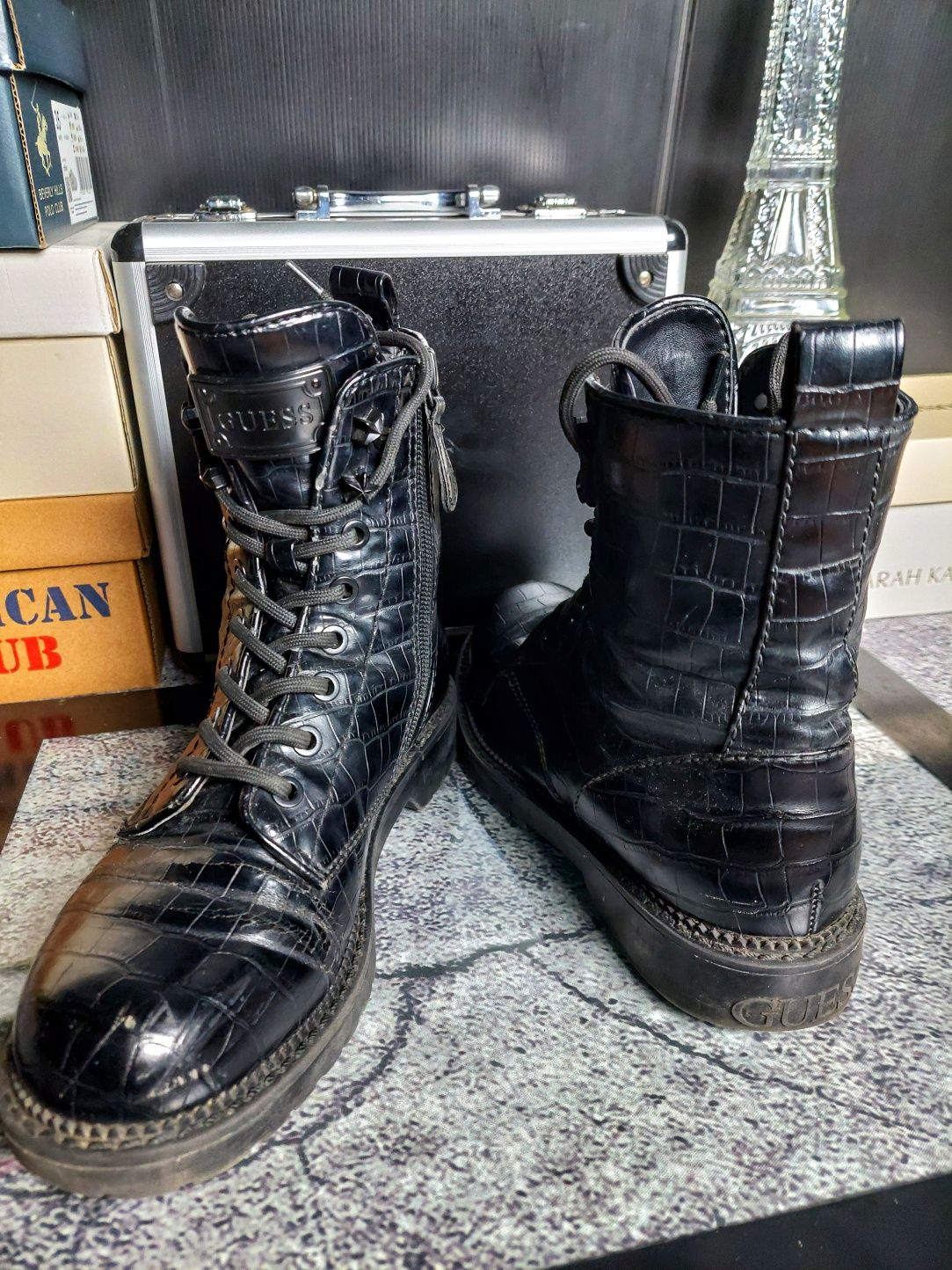 Buty Trapery trzewiki Guess Talisi Czarne