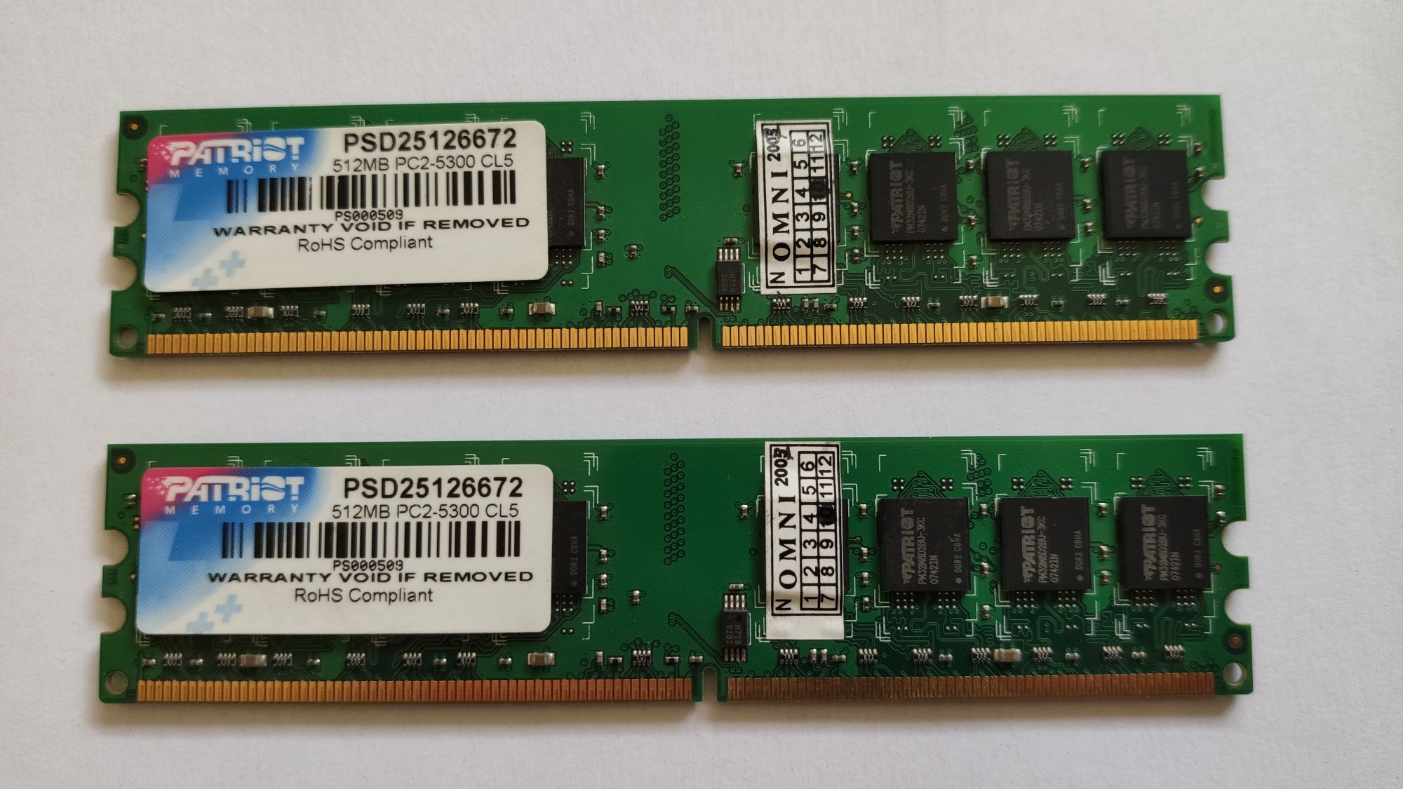 Оперативна пам'ять DDR2 1Gb 2x512mb