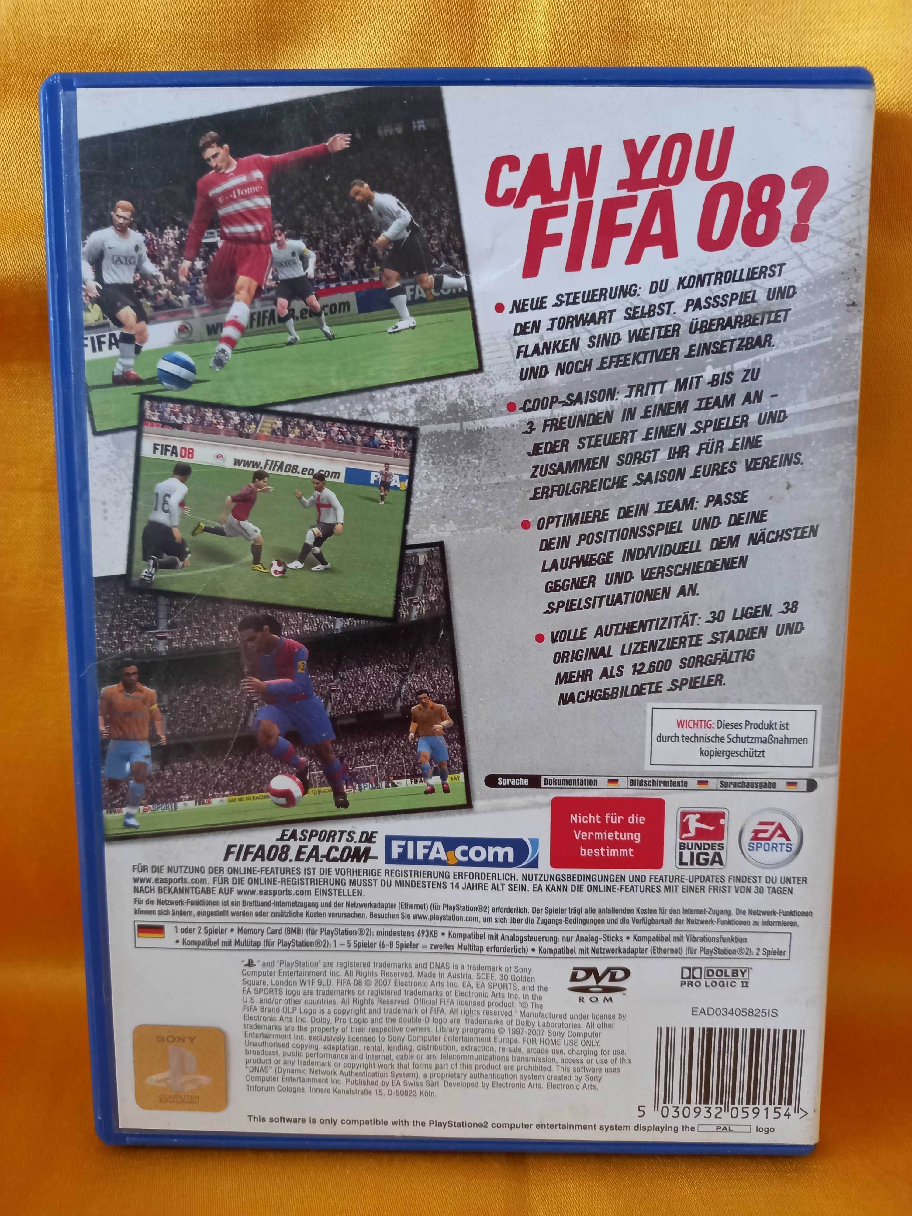 Gra FIFA 08 PS2 PlayStation 2