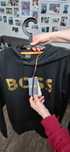 Bluza męska Webasic Hood Hugo Boss ze złotym logo
