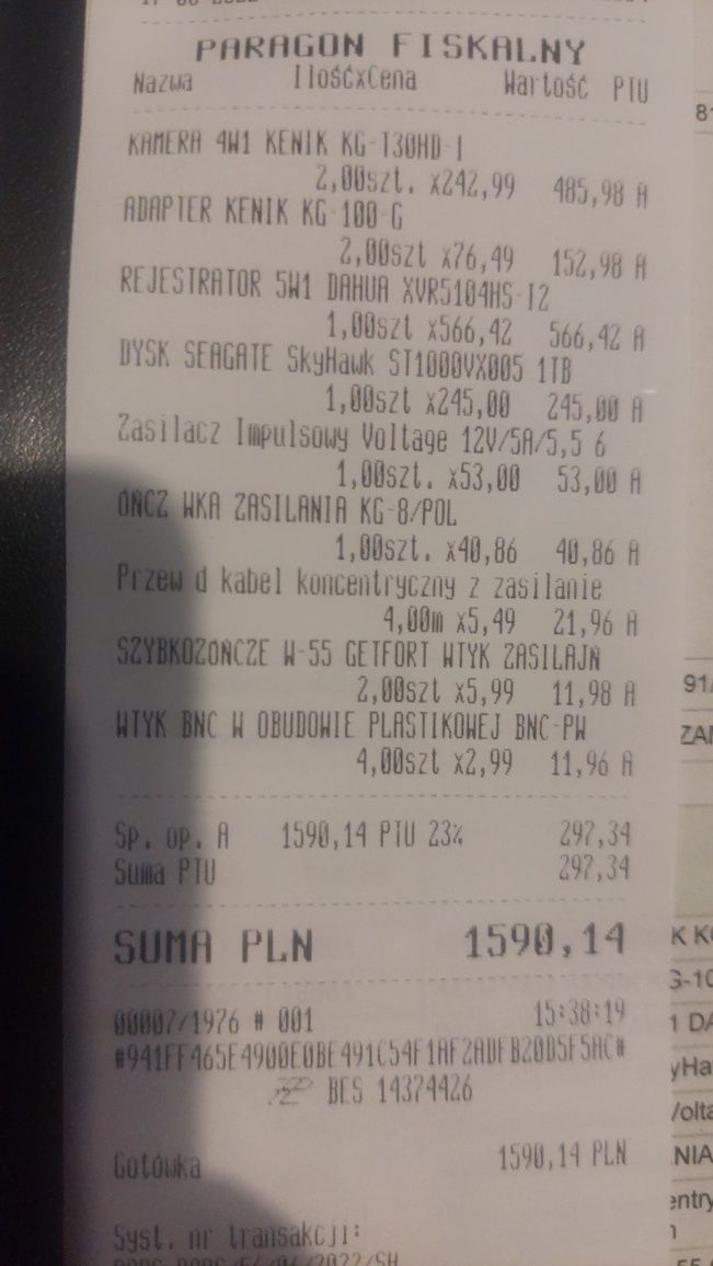 Monitoring rejestrator kamera x2 kenik zestaw dahua 1tb